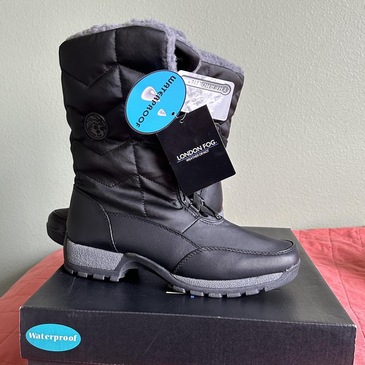 Black London Fog boots all weather and waterproof.... - Depop