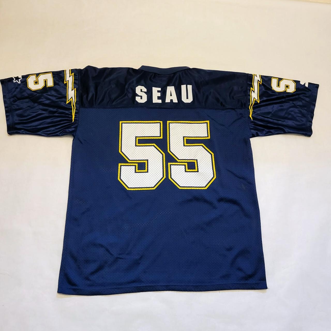 SAN DIEGO CHARGERS JUNIOR SEAU VINTAGE 90s CHAMPION NFL FOOTBALL