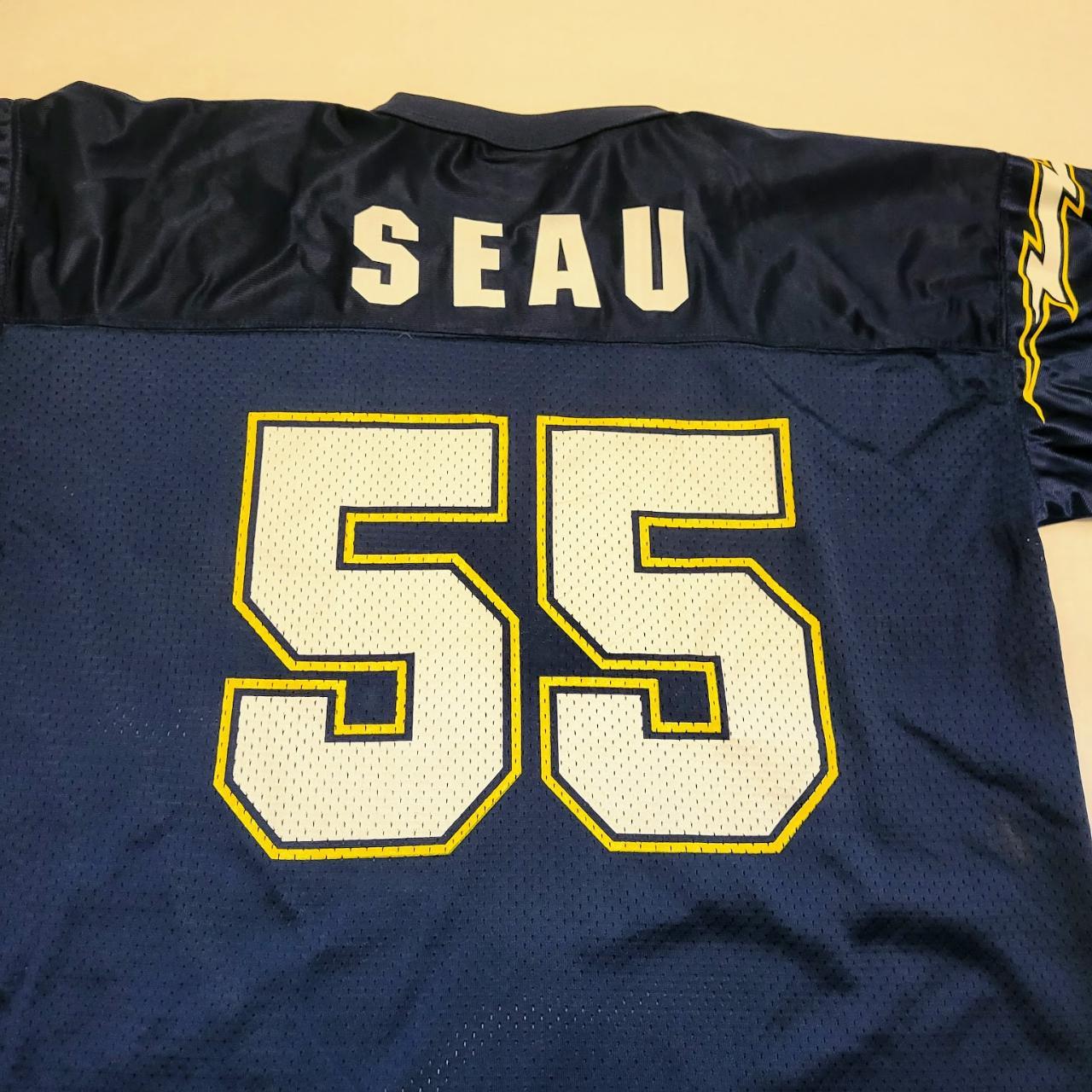 90's Junior Seau San Diego Chargers Starter NFL Crewneck Sweatshirt Size  Large – Rare VNTG