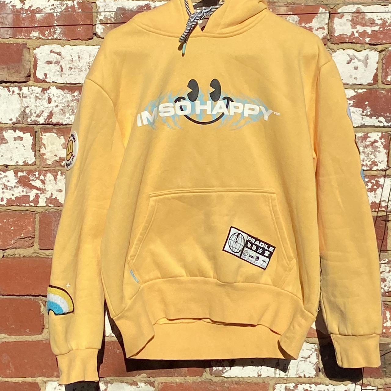 Very Cool Yellow Hoodie “The Happy Ending Hoodie”... - Depop