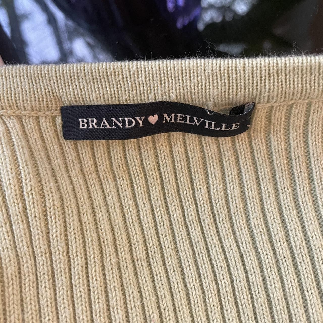 Brandy green button up sweater. Ribbed with 5 small... Depop