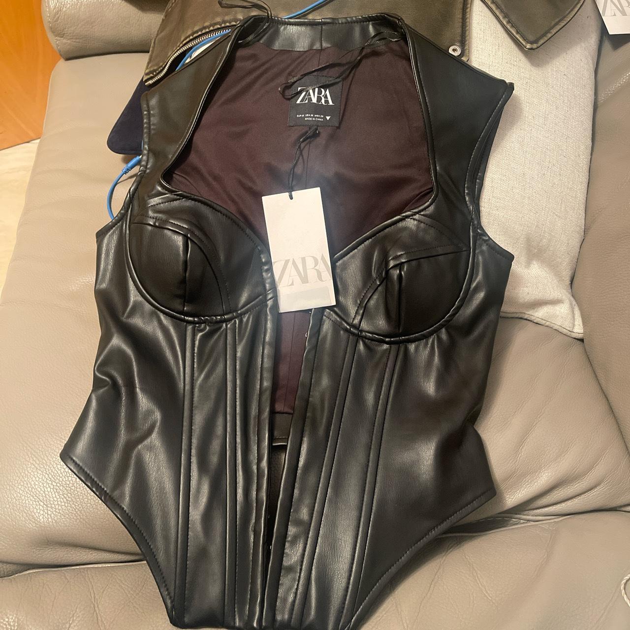 Zara Faux Leather Corsetry Inspired