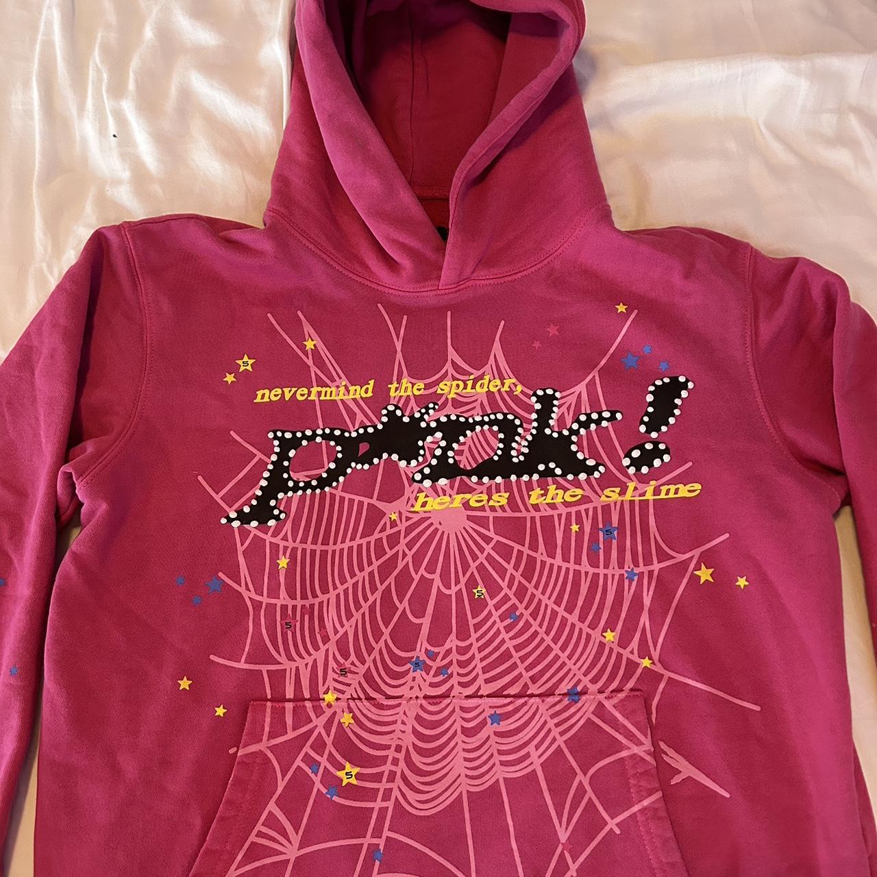 Pink and yellow Spider Worldwide hoodie super