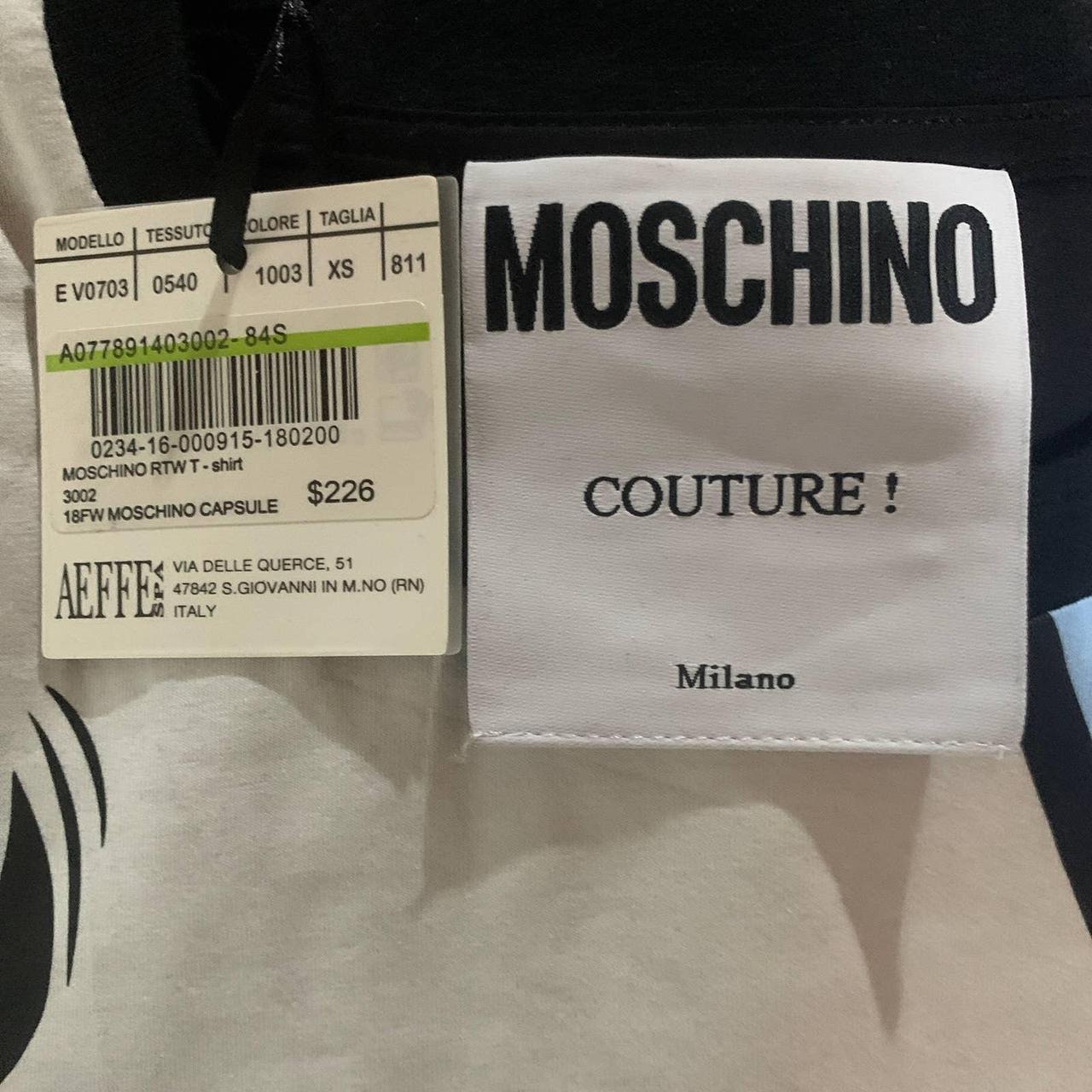 Moschino fake discount label