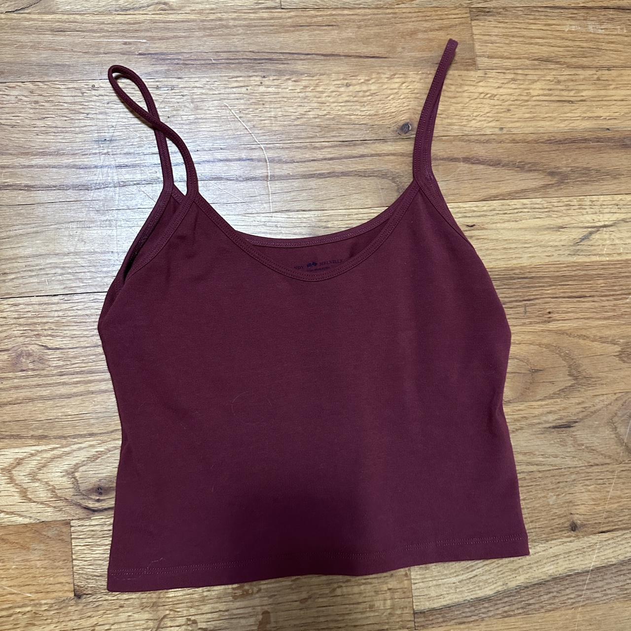 simple brandy melville red tank - Depop