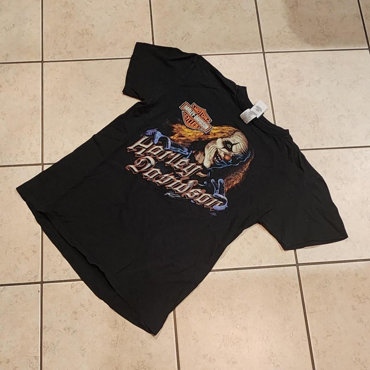 Harley davidson clown shirt cool design and solid... - Depop