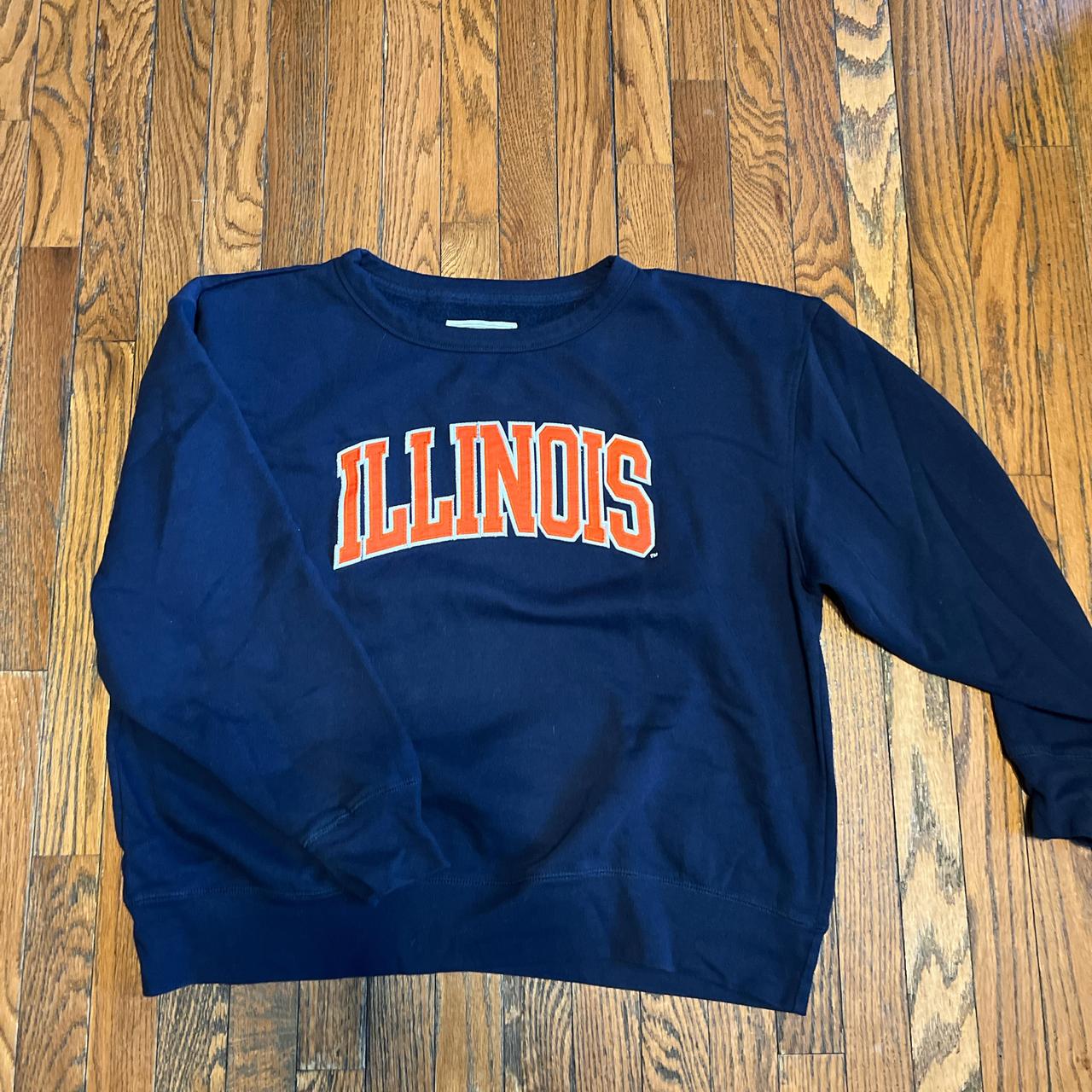 Vintage university of Illinois crewneck by majestic... - Depop