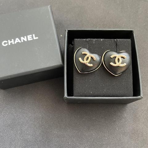 Authentic Chanel Iconic crystal CC Earrings Could - Depop
