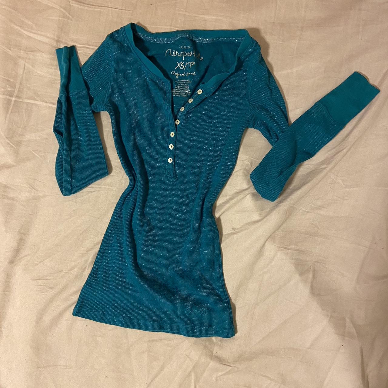 Vintage Aeropostale Henley long sleeve Depop