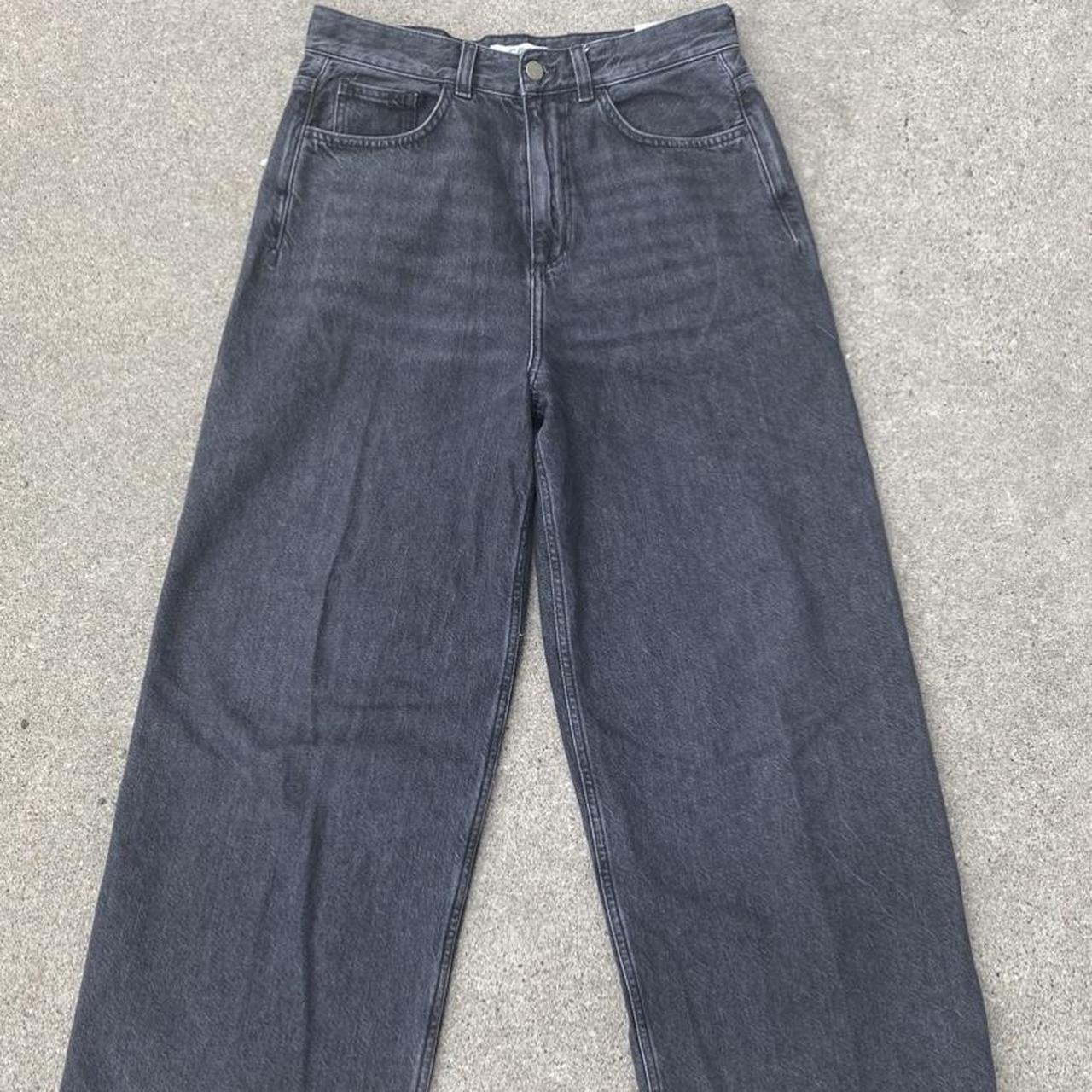 COS Men's Grey and Black Jeans | Depop