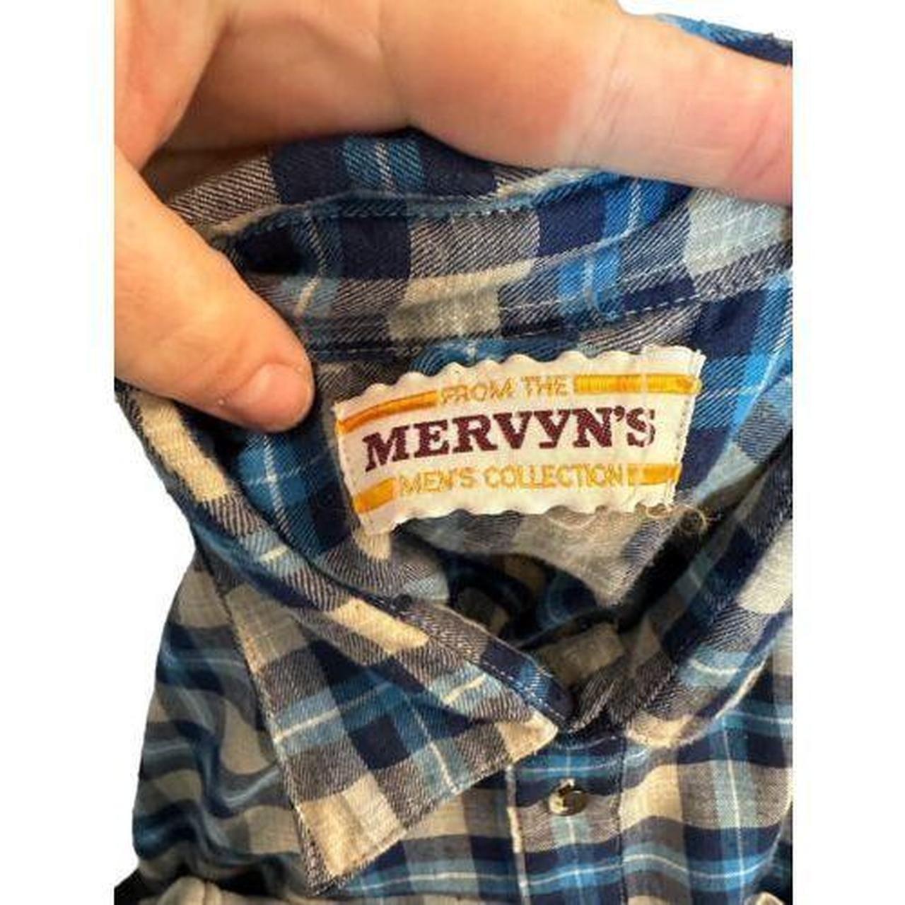 VINTAGE Flannel Shirt Adult XL Blue Plaid Back - Depop