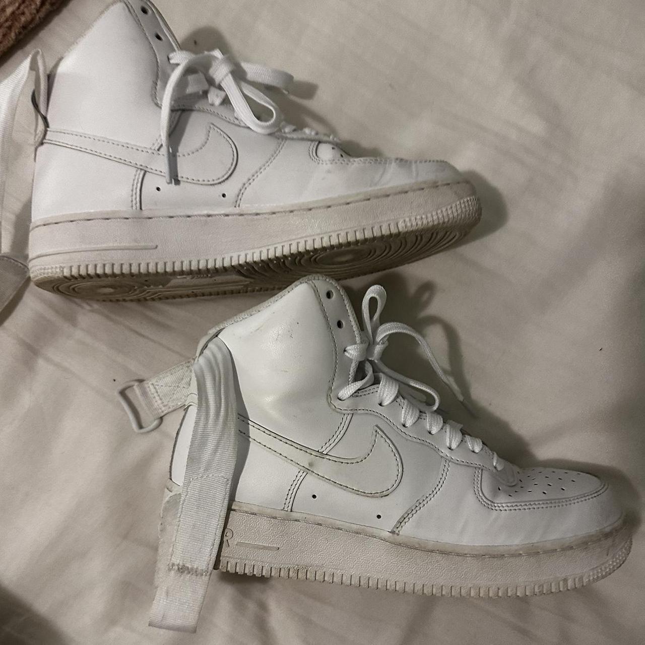 Nike high top Air Force ones- only worn once Size... - Depop