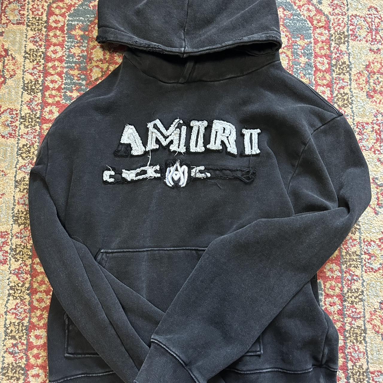 MA BAR APPLIQUE HOODIE BLACK Amiri (True to Depop