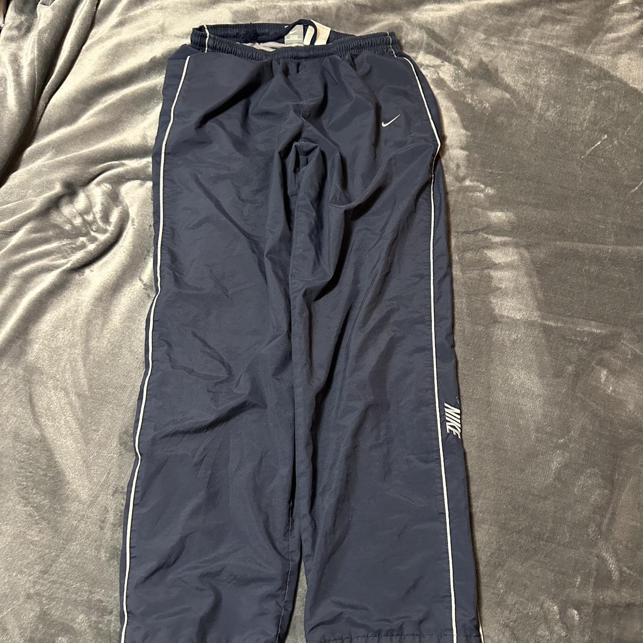 Super nice Vintage 2000’s Nike Track pants. Dark... - Depop