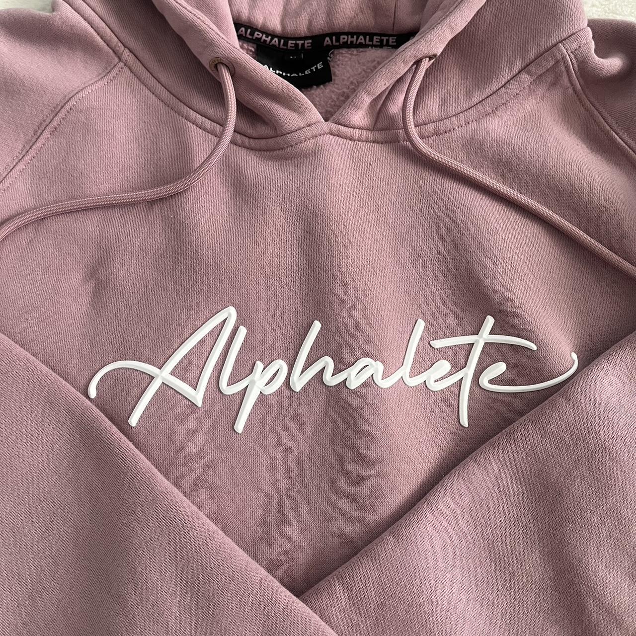 alphalete pink hoodie size medium message me if. Depop