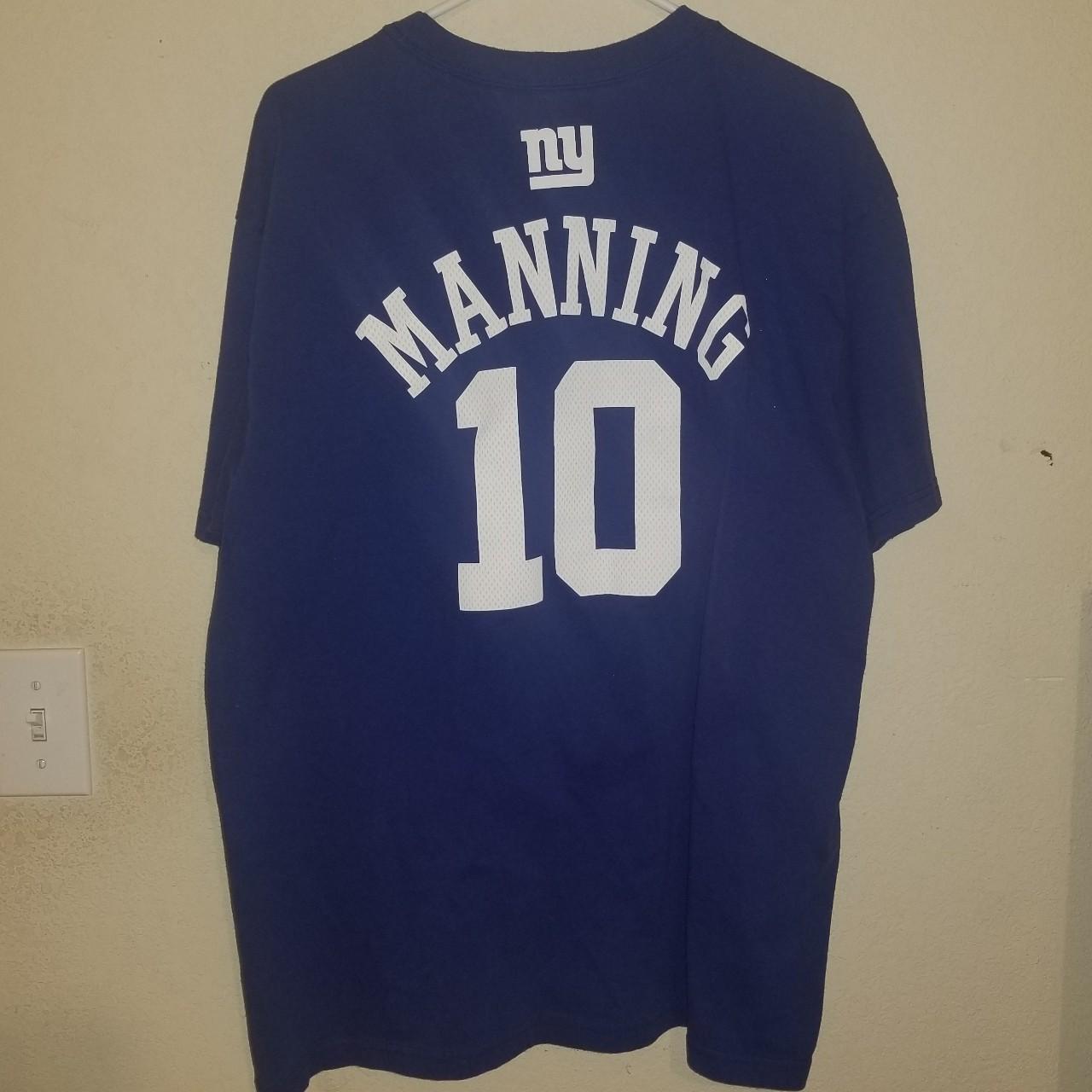 NFL New York Giants Eli Manning 10 Blue Tee Size - Depop