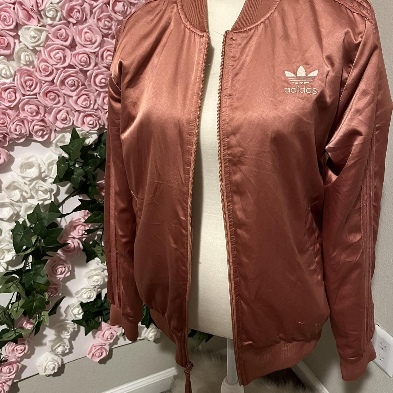 Rose gold store adidas bomber jacket