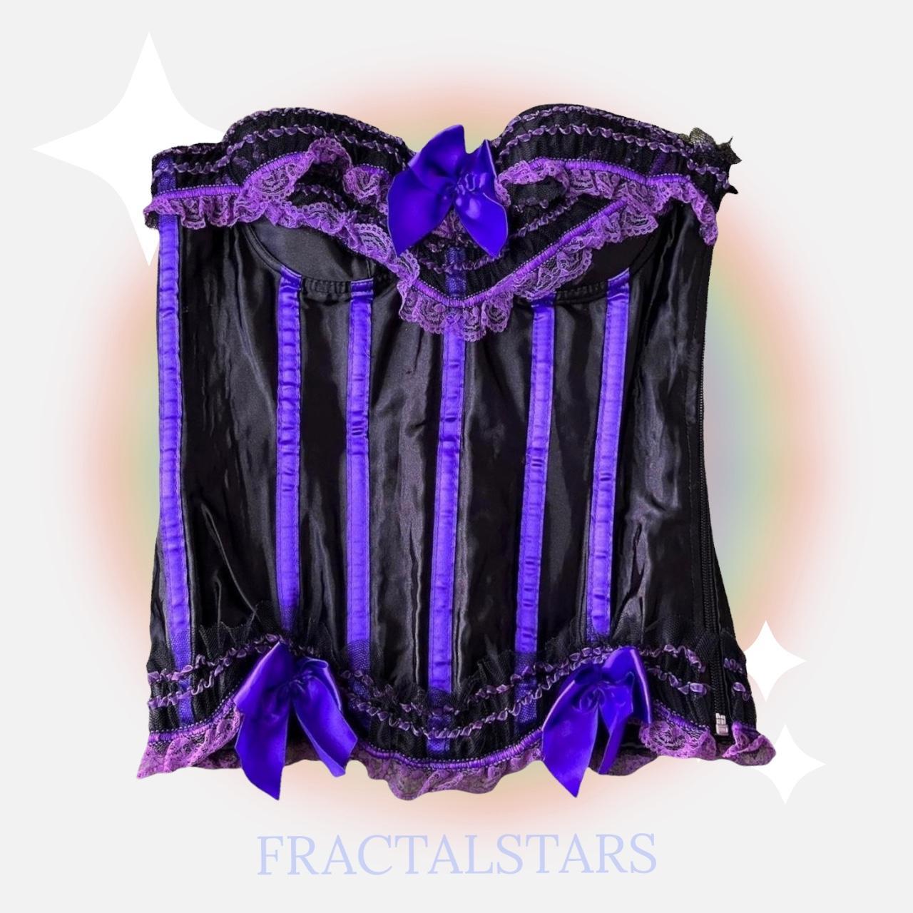 Black And Purple Corset Vest