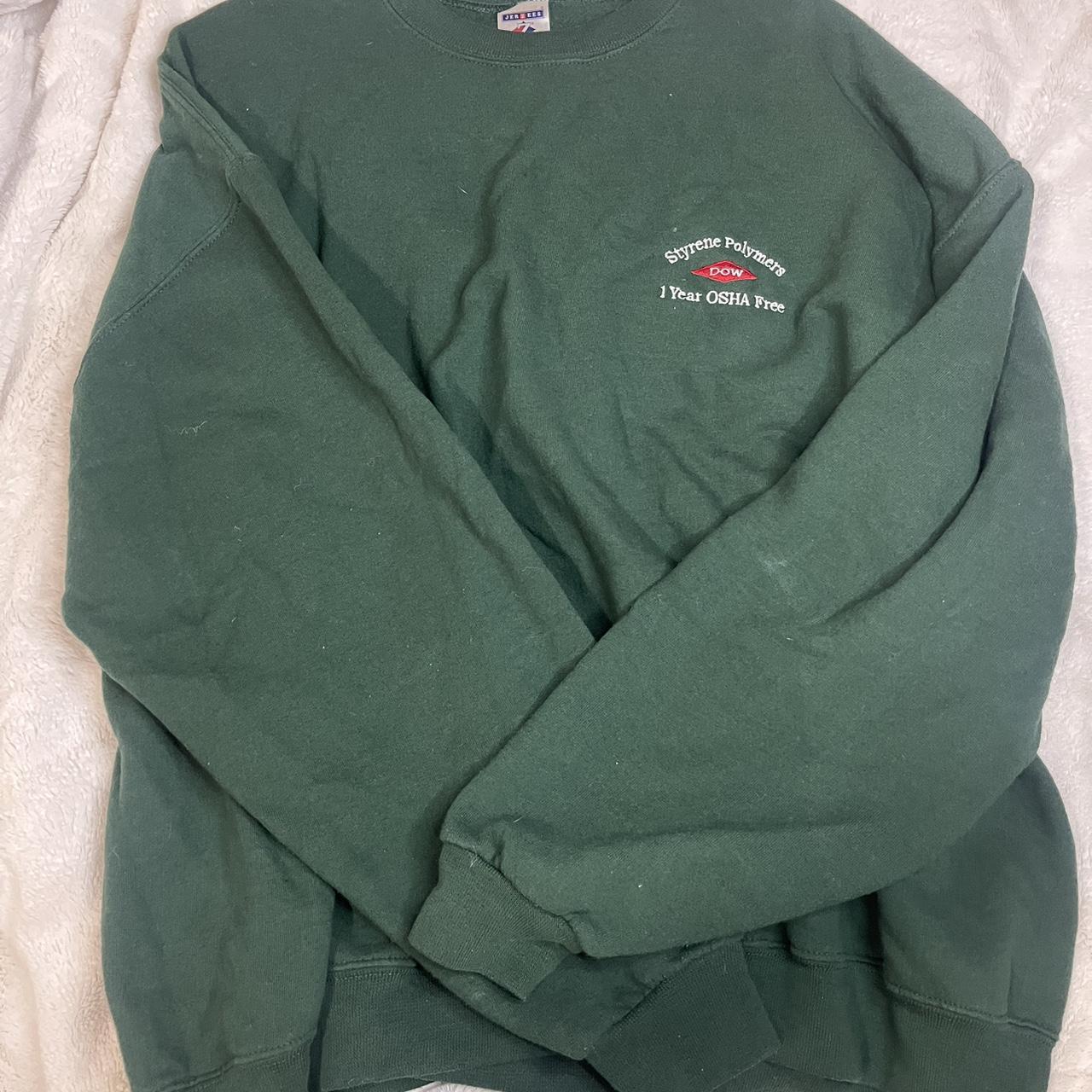 Men Jerzees green hoodie! Thrifted this a while... Depop