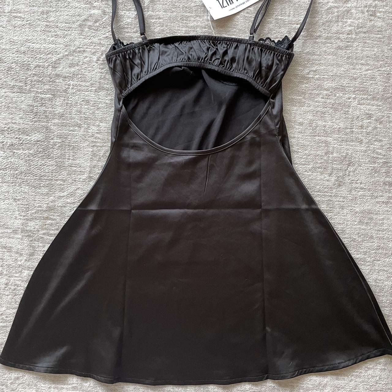 12th Tribe Candace Black Mini Slip Dress - Bought... - Depop