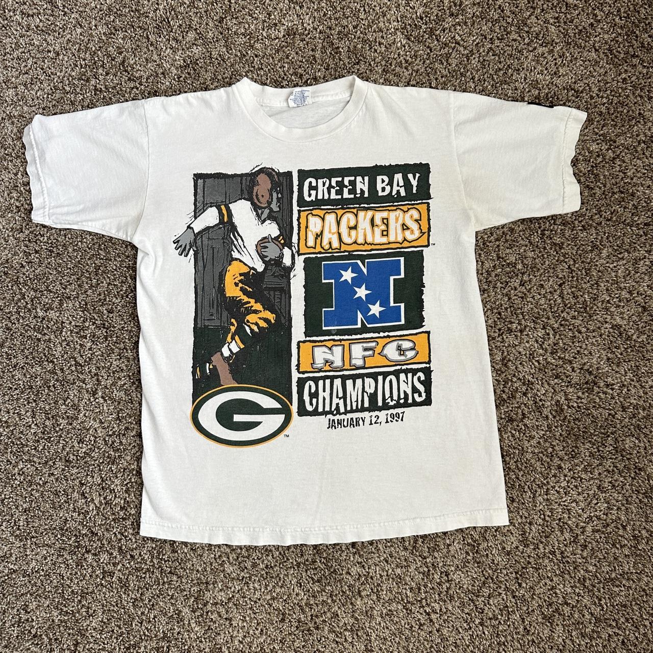 Vintage packers black label tee shirt. Made in USA. - Depop