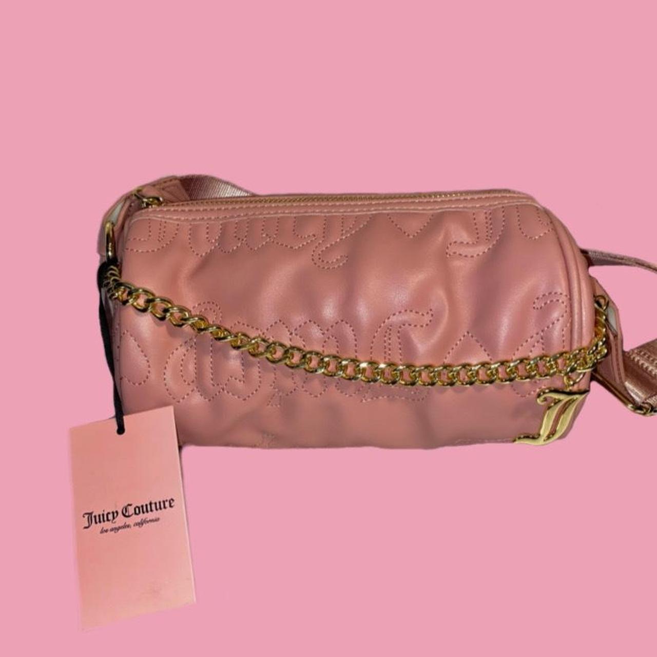 Juicy Couture Taffy Pink Barrel Crossbody Bag Depop