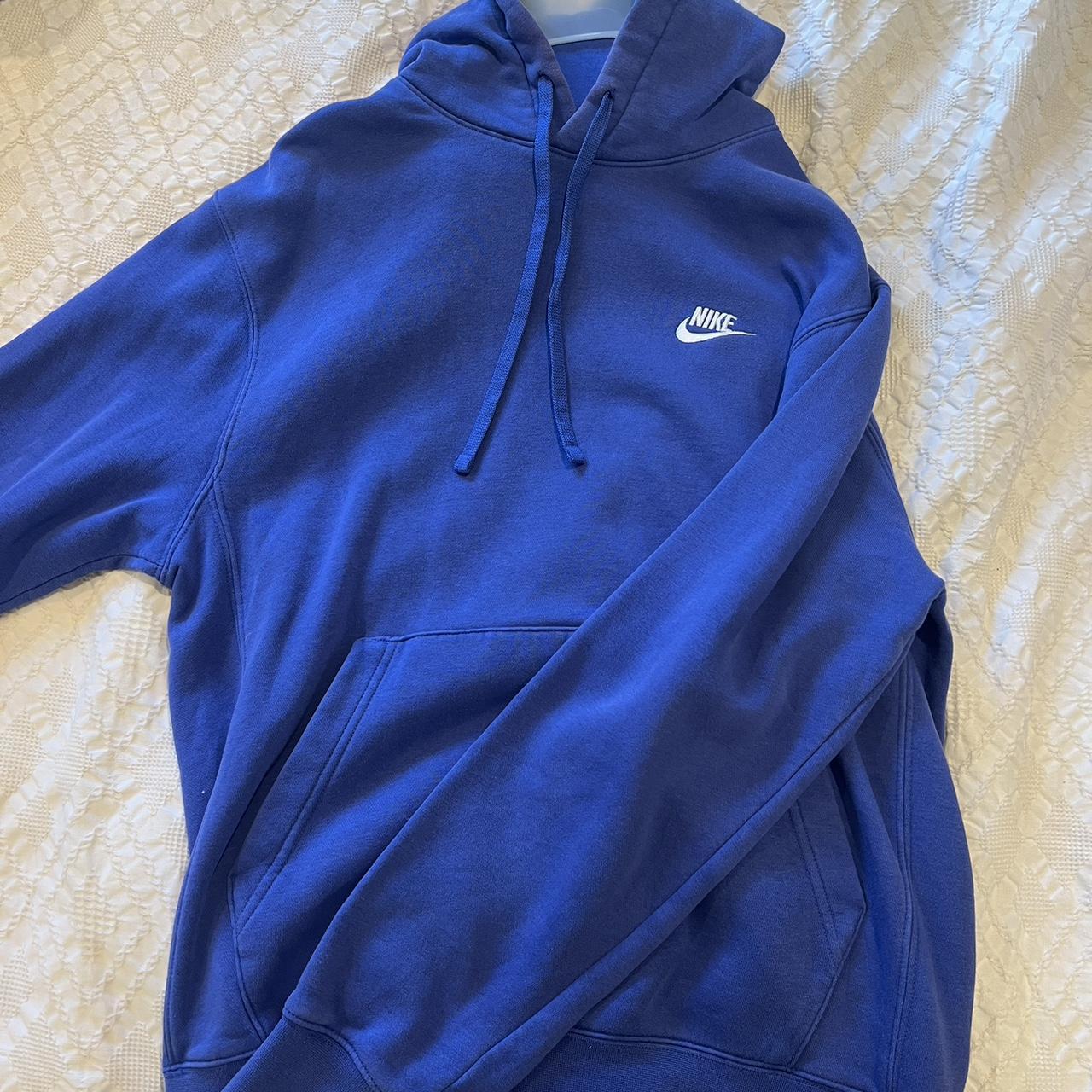 Blue Nike Hoodie Size: Small Barely Worn #Nike... - Depop