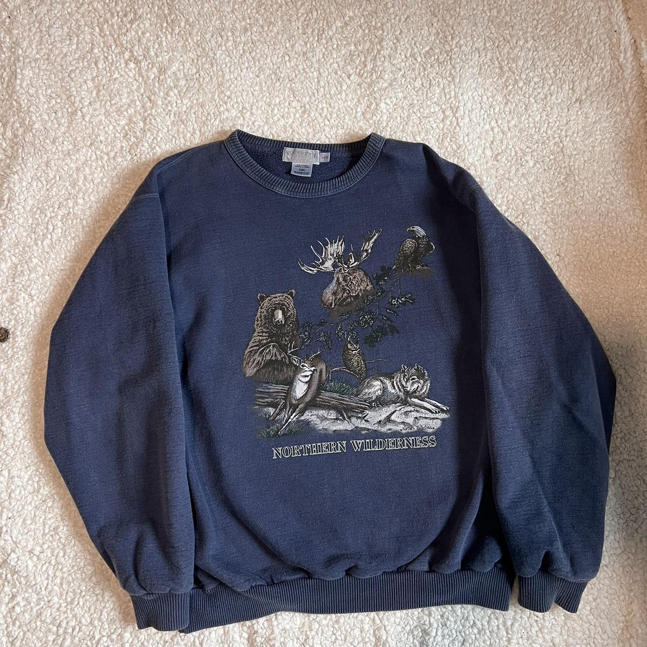 Northern Reflections Men's Blue Sweatshirt | Depop