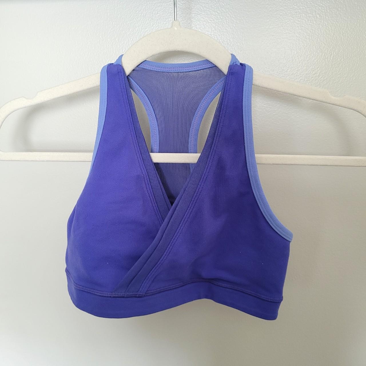 Lululemon Not So Deep Sports Bra Old School V Neck... - Depop