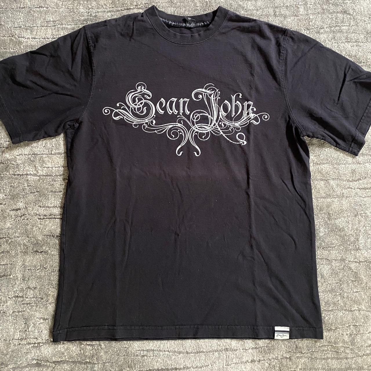 Sean John Logo Black Short Sleeve T-Shirt • Size | Depop