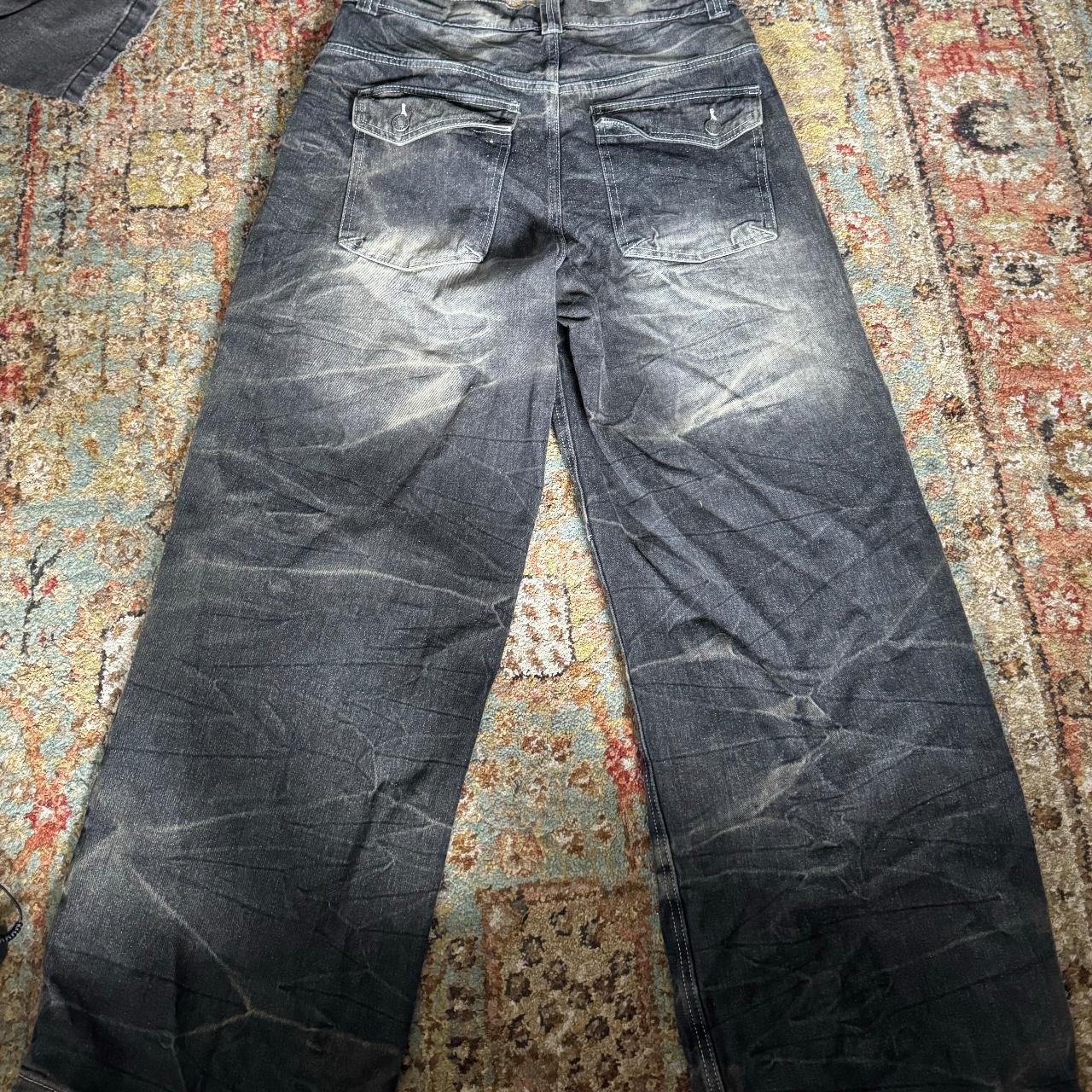 Washed Black Razor Jeans
