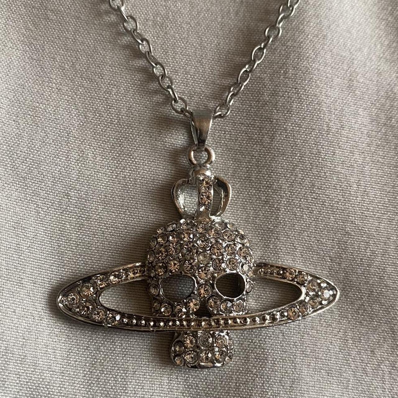 vivienne westwood skull necklace not actual... - Depop