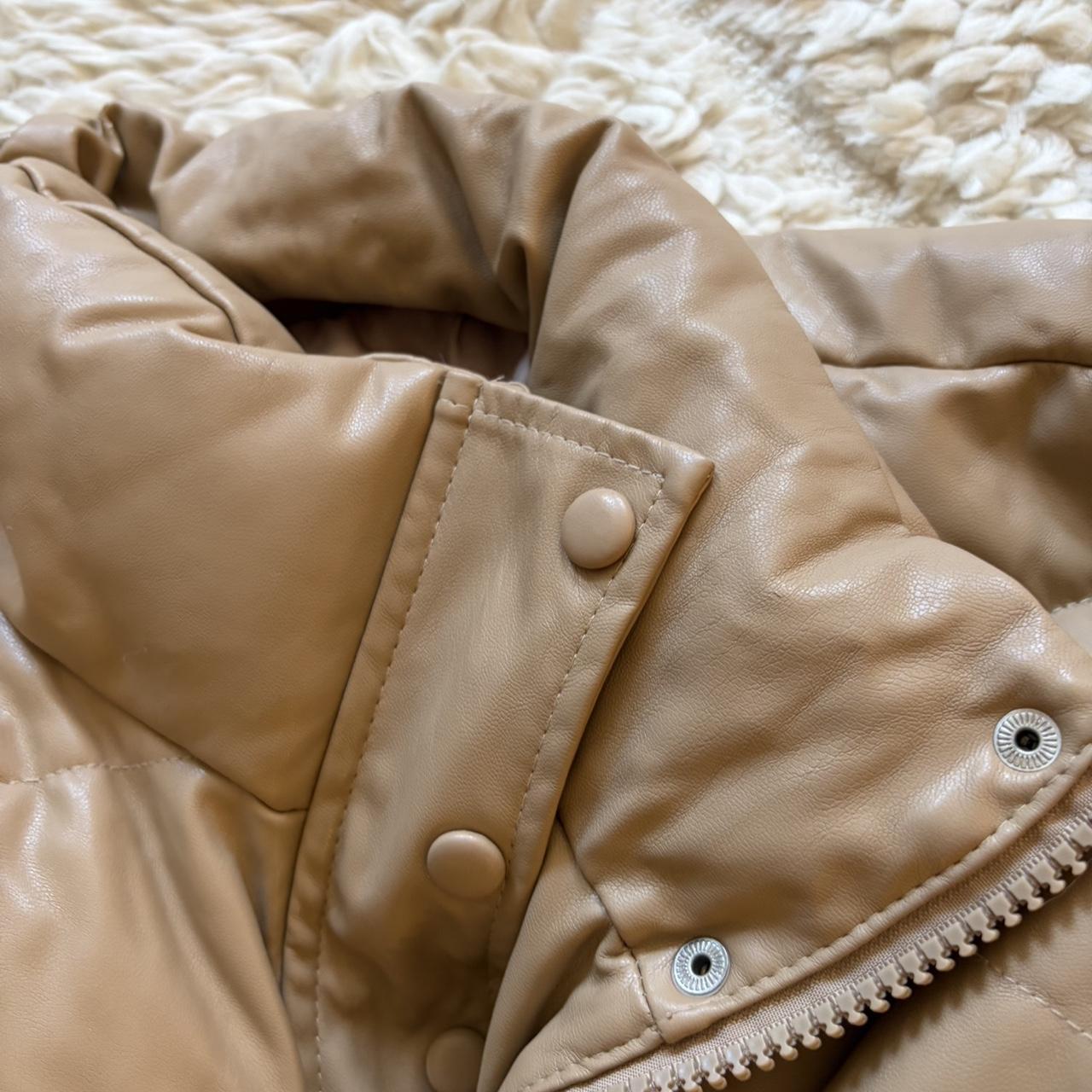 Source Unknown Women's Puffer Jacket - Tan/Cream … - image 4