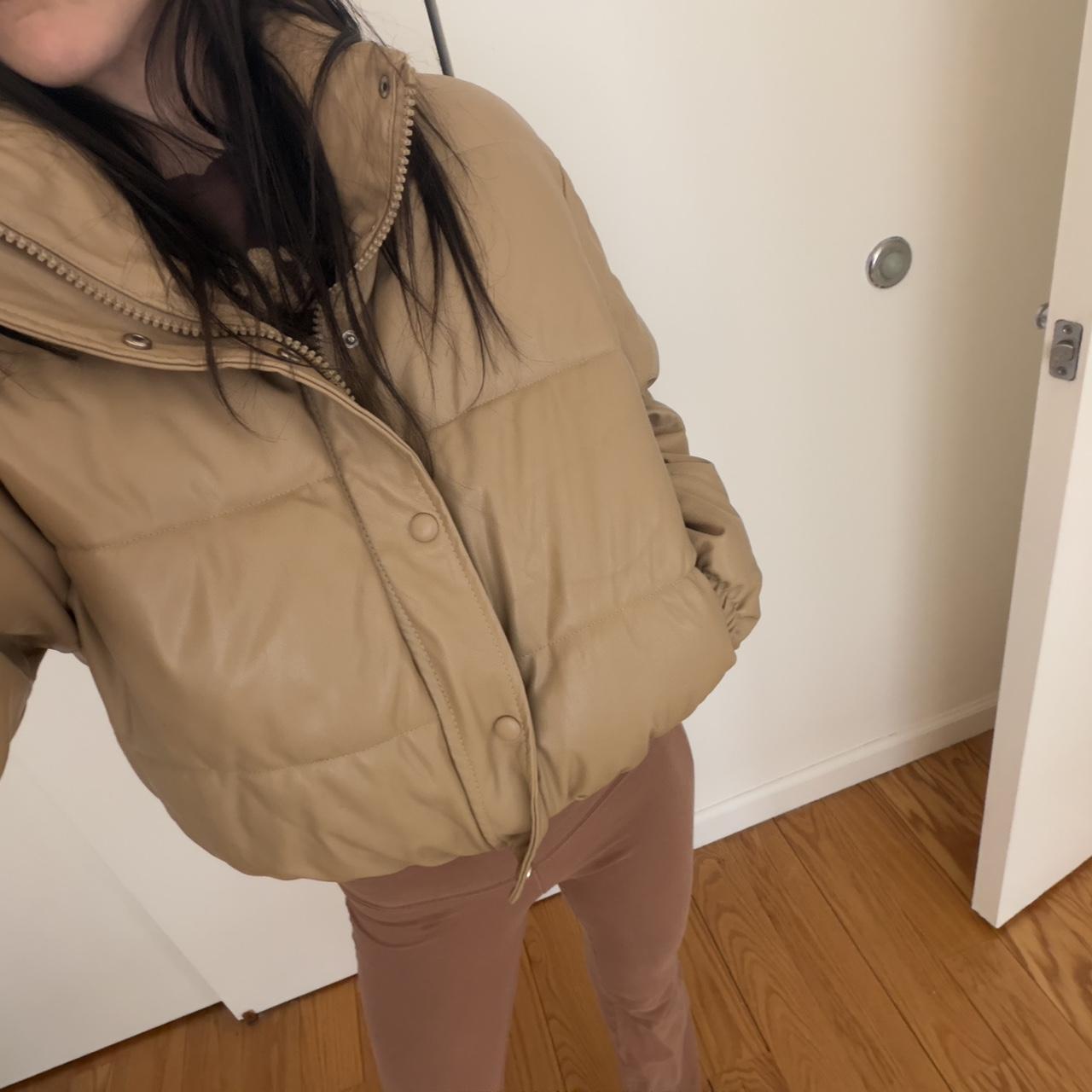 Source Unknown Women's Puffer Jacket - Tan/Cream … - image 3