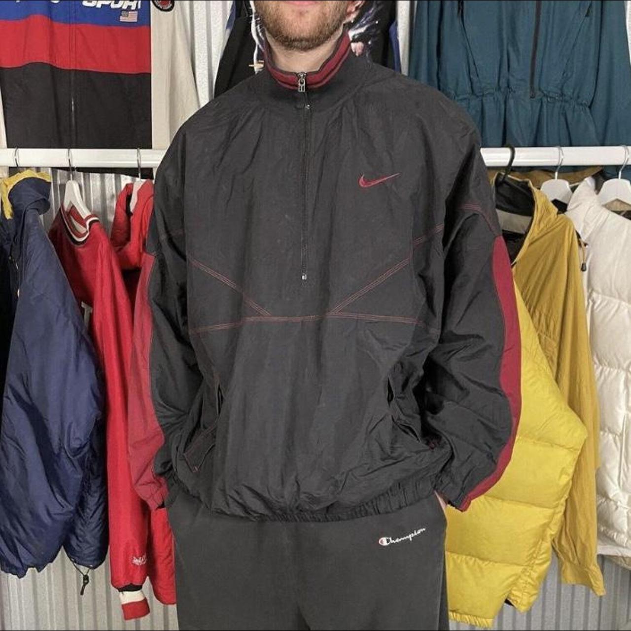 Nike Jacket Swoosh 90s USA , Vintage Anorak Half-Zip