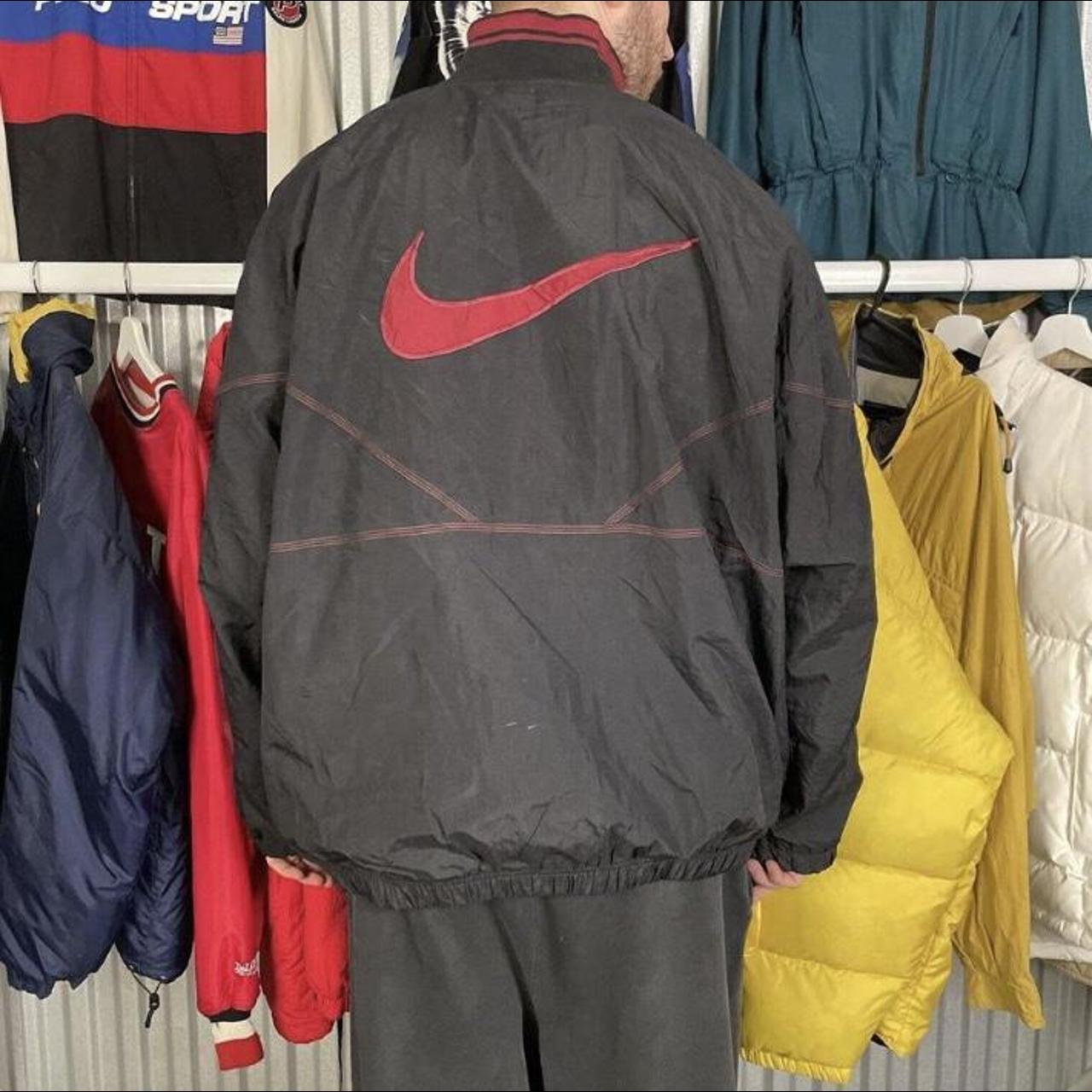 Nike Jacket Swoosh 90s USA Vintage Anorak Half-Zip - Depop