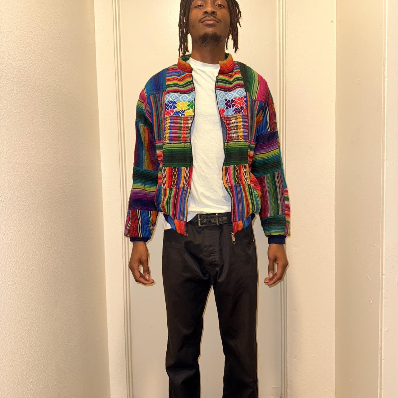 Men's Jacket - Multi - S – Multicoloured patchwor… - image 5