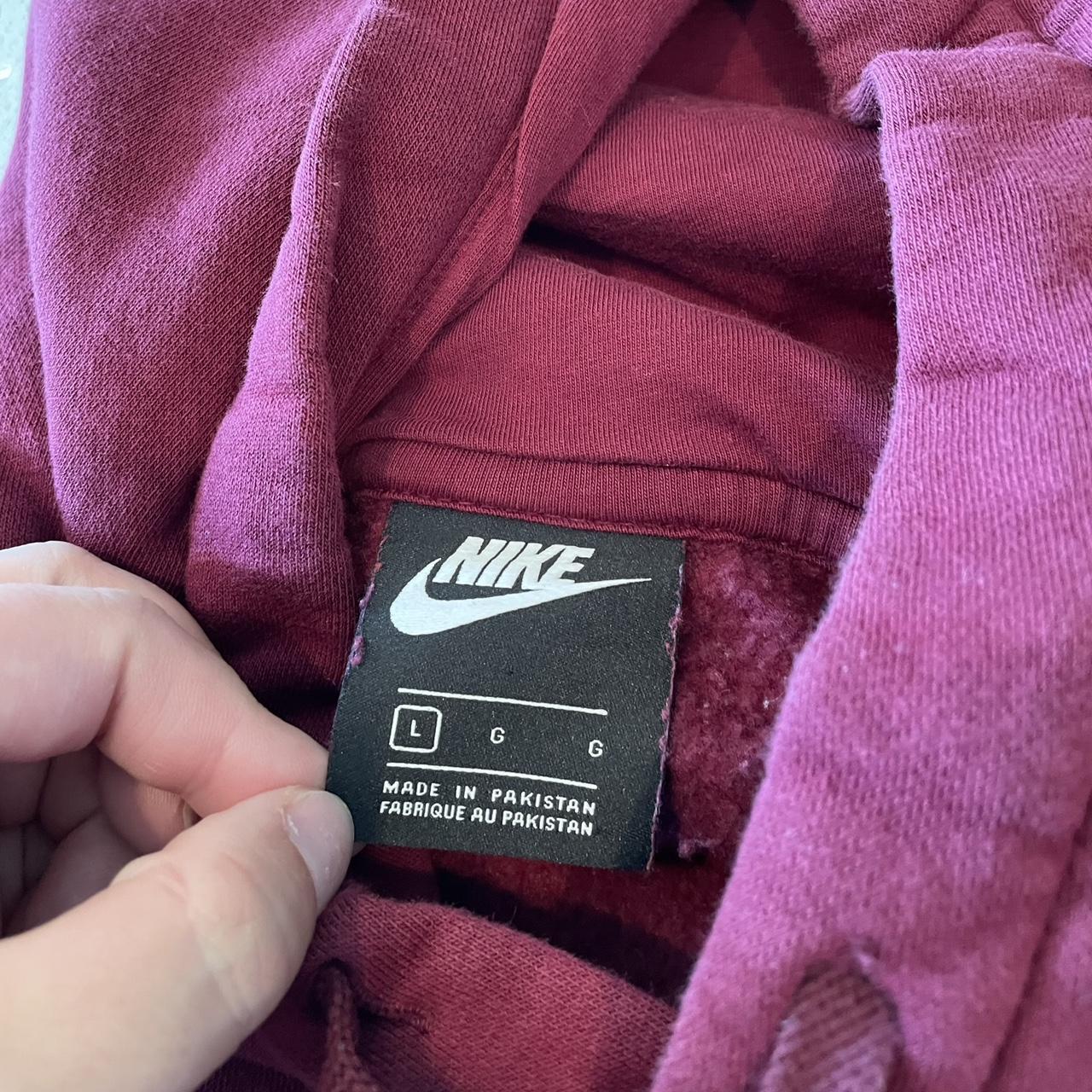 Maroon Nike hoodie Tiniest little mark at bottom as... - Depop