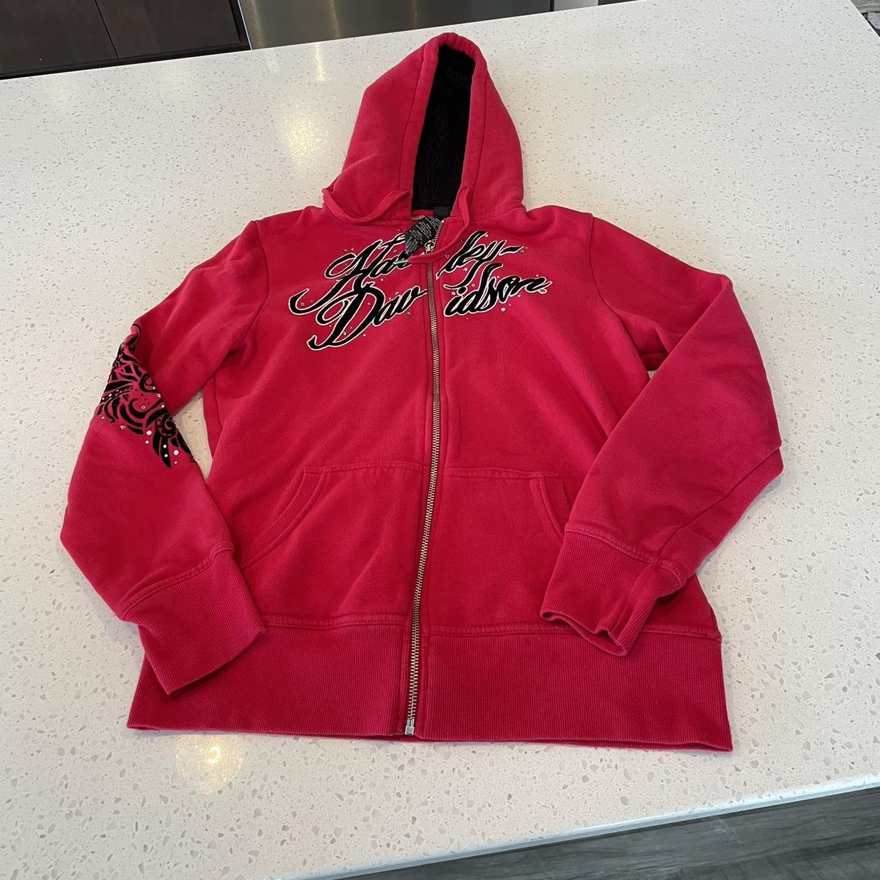 Blinged out Harley Davidson motorcycles hoodie Size... - Depop