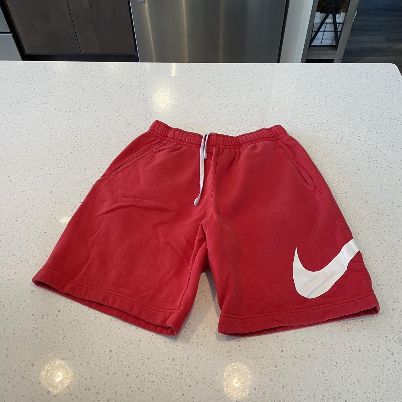 Nike shorts Red, super clean but tiny tiny mark as... Depop