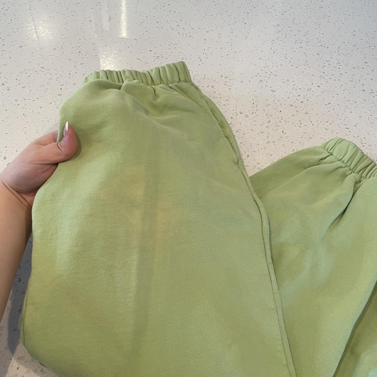 Brandy Melville lime green sweatpants Light... Depop