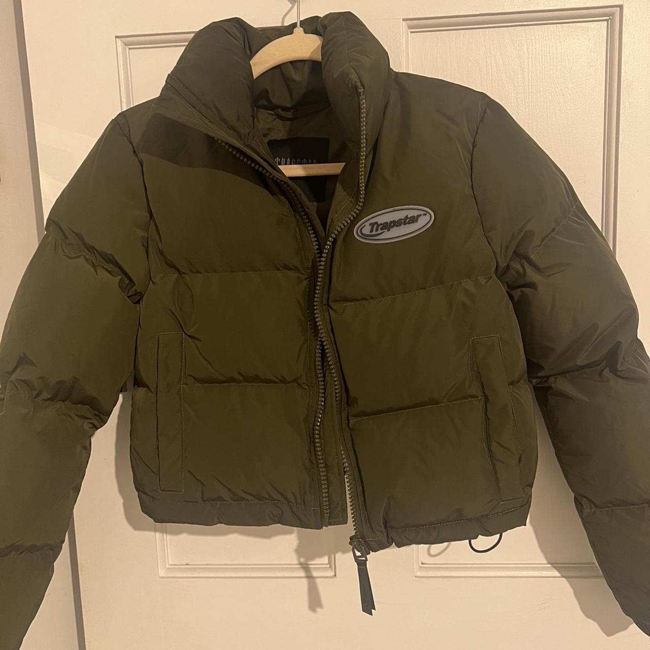 Dark Green/Khaki Trapstar puffer jacket Size... Depop