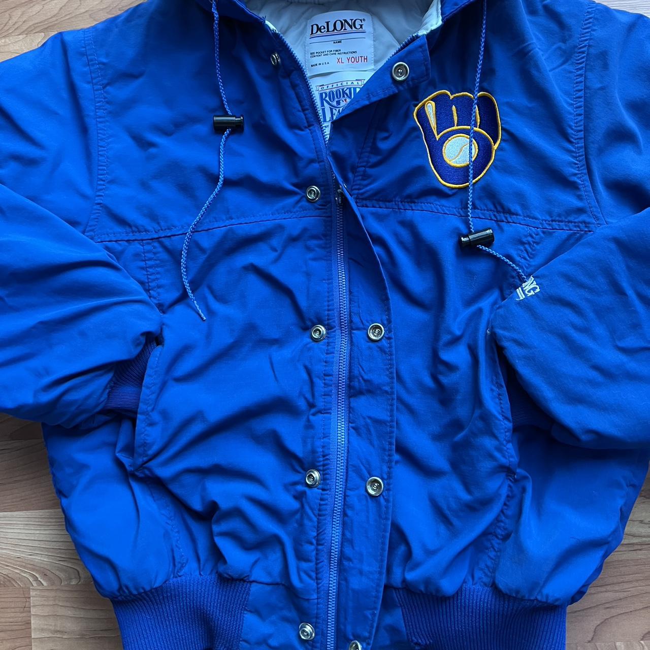 Vintage Team Nike Milwaukee Brewers kids jacket - Depop