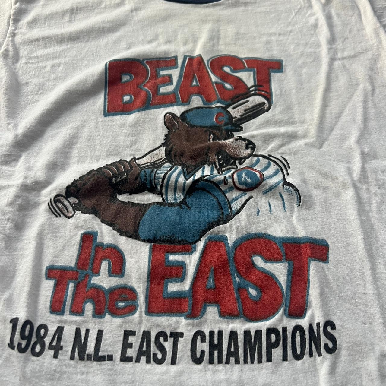 Vintage 1984 Chicago Cubs Shirt NL East Champs Medium