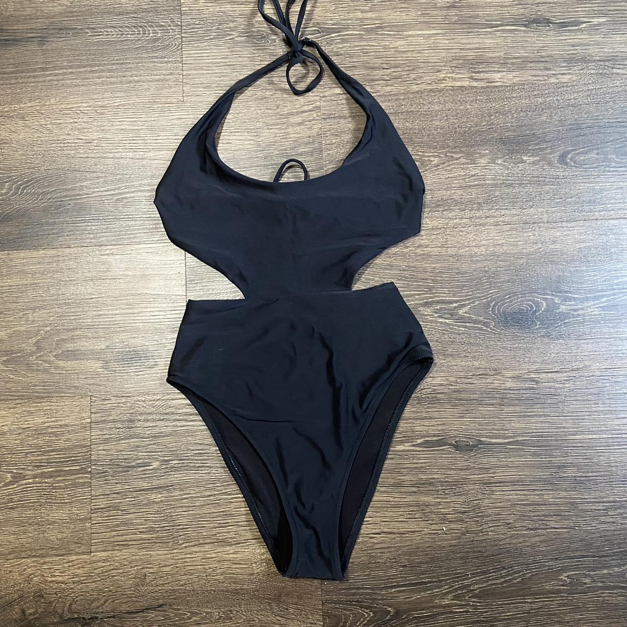 Aerie Women's Black Swimsuit-one-piece | Depop