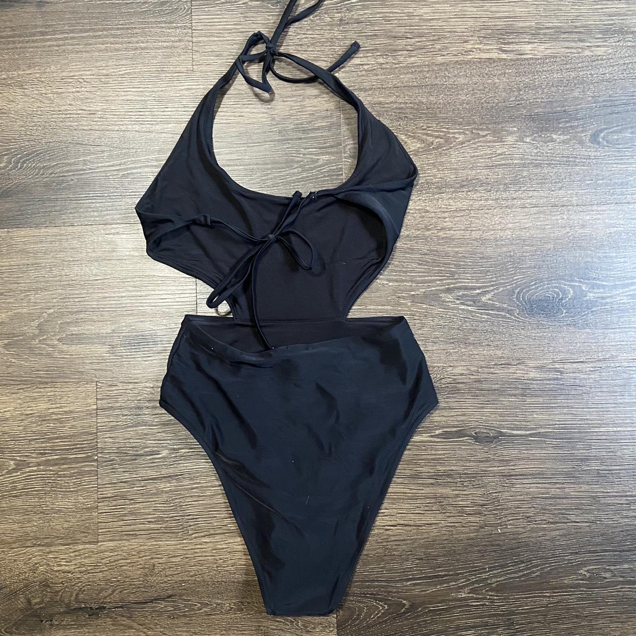 Aerie Women's Black Swimsuit-one-piece | Depop