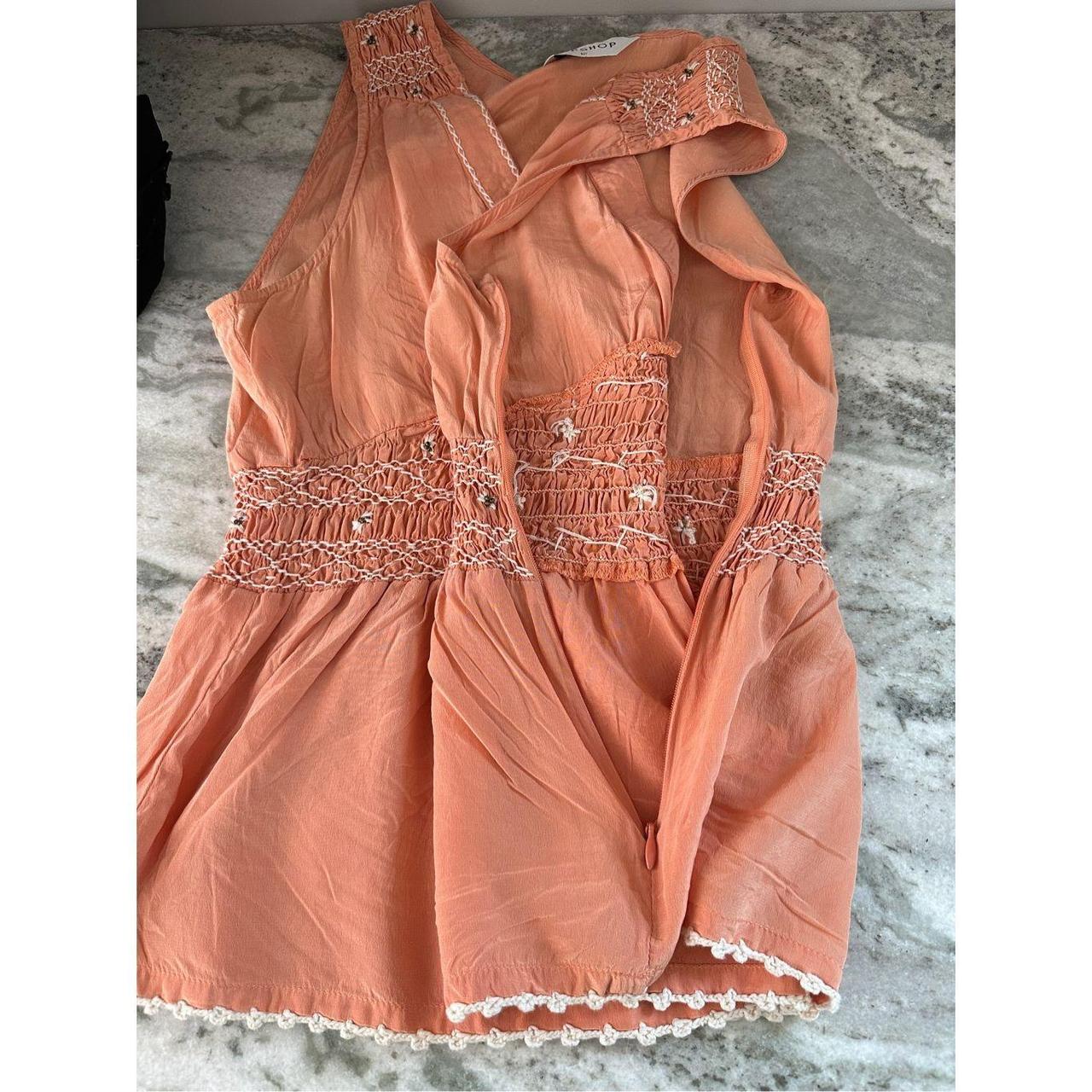 topshop orange blouse