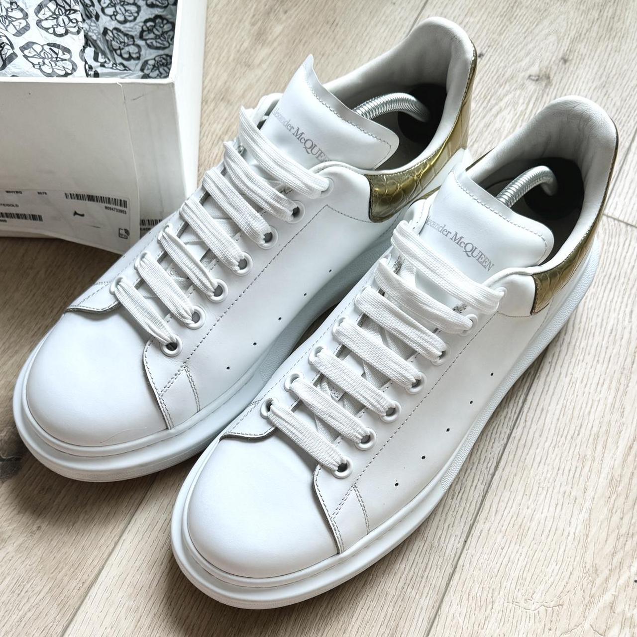 Alexander mcqueen trainers on sale gold