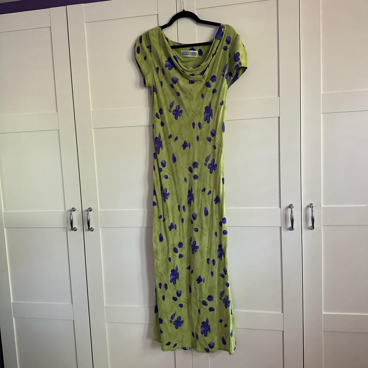 Jessica Howard Women's Green and Purple Dress