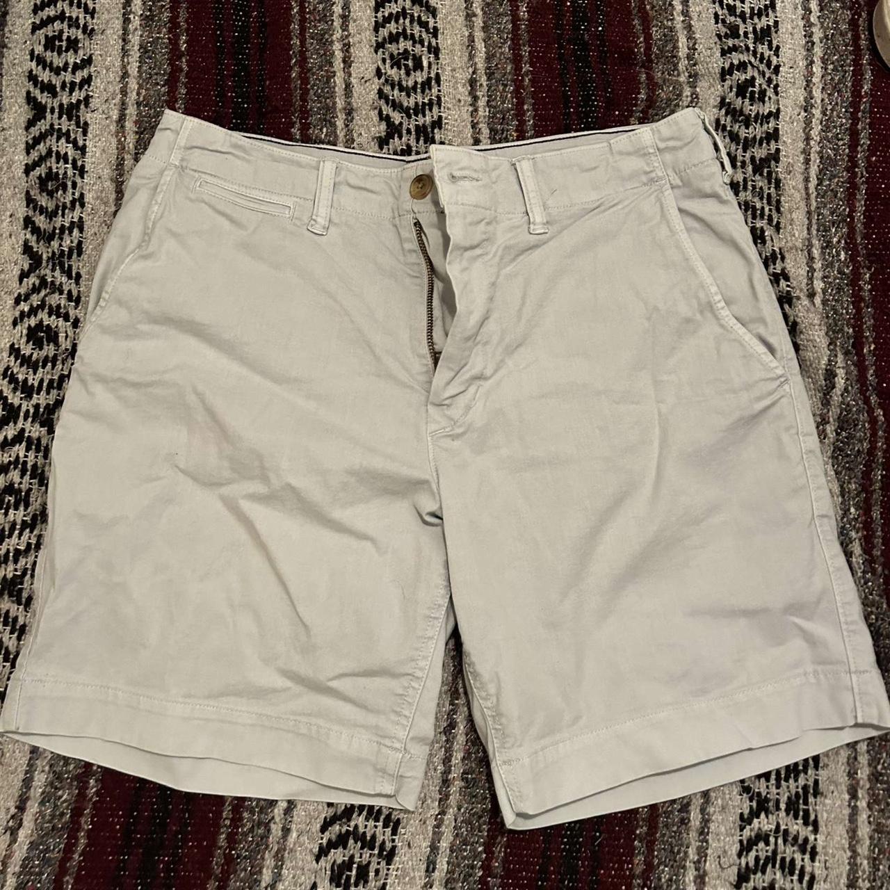 American Eagle Outfitters Men's Blue and White Shorts | Depop